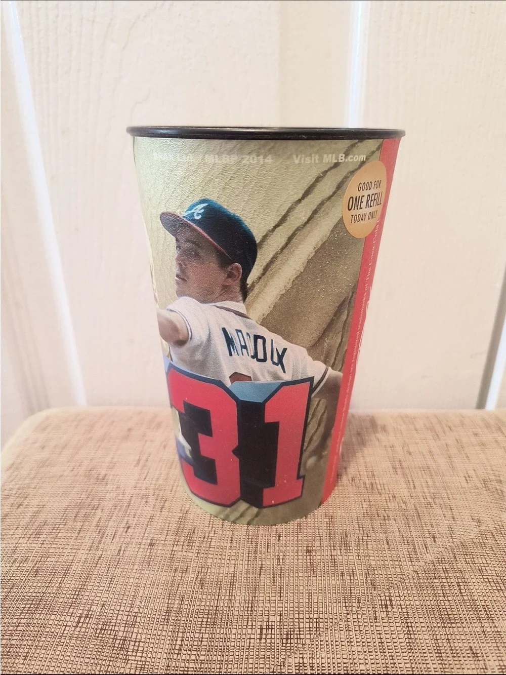 Greg Maddux Atlanta Braves Plastic Refill 2014 Coca-Cola Vintage MLB Cup